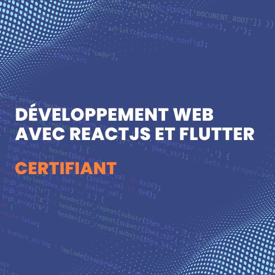 Formation Développement Web avec ReactJS et flutter